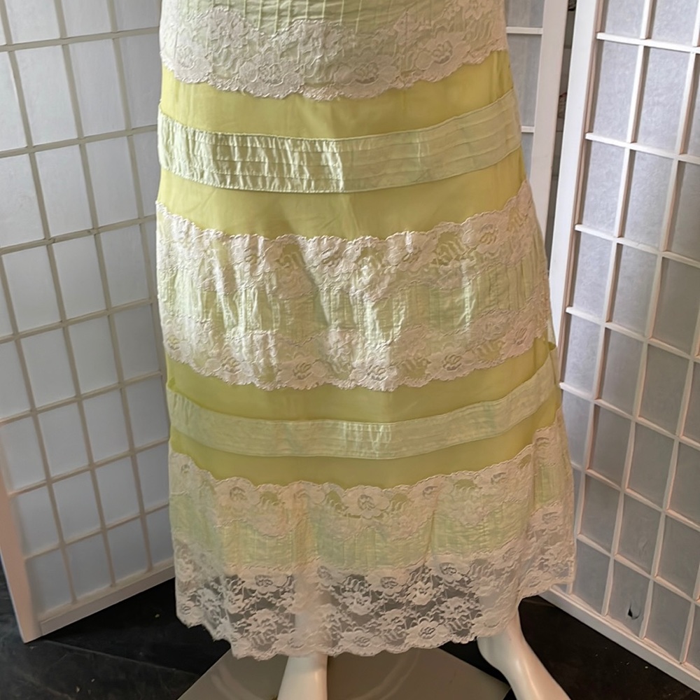 Mint & Lace Cotton Skirt Sz M